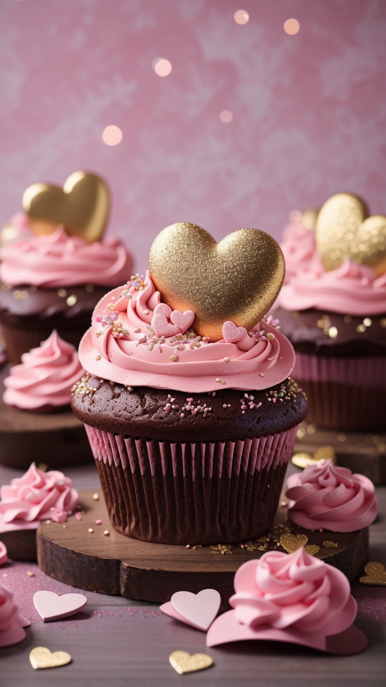 Cupcakes with Pink Frosting