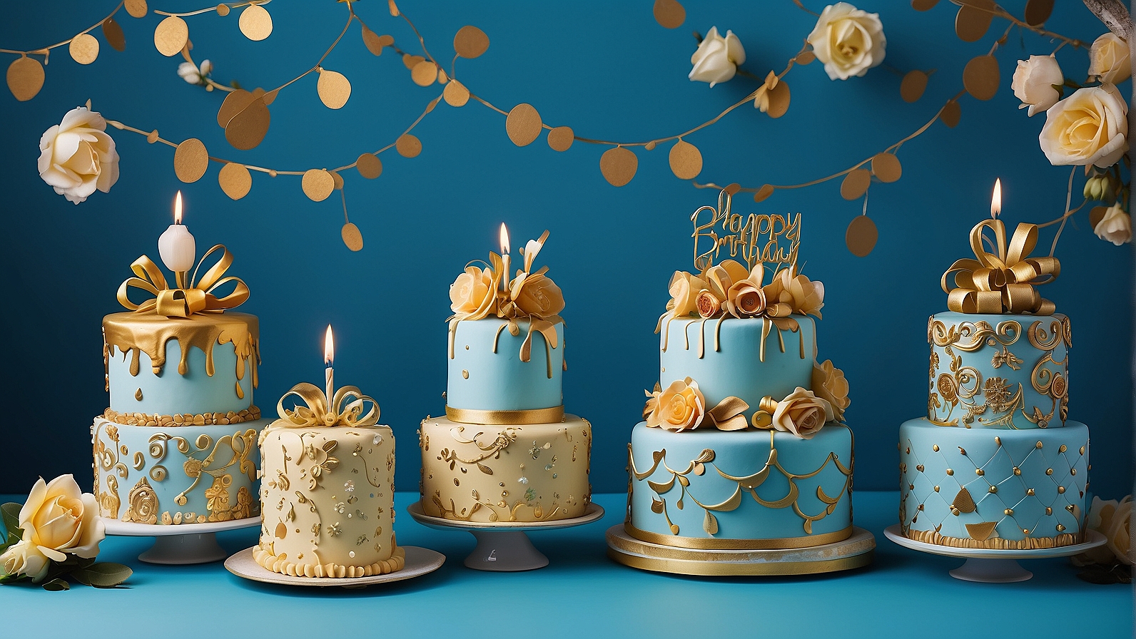 Happy Birthday Blue cakes